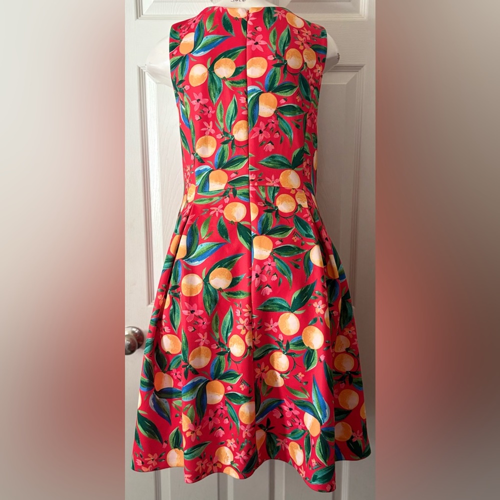 Vince Camuto Plus Printed High-Neck Fit & Flare Dress Women’s size 16W - Picture 3 of 6